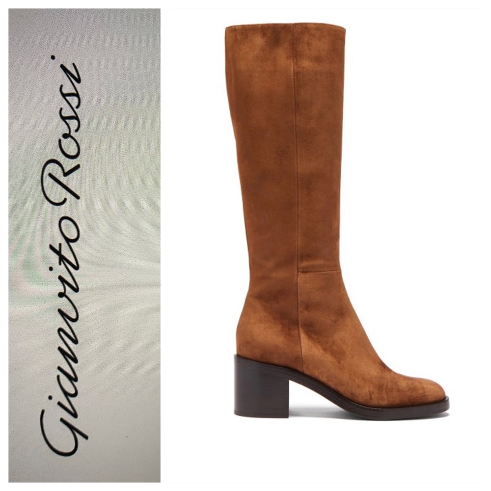 GIANVITO ROSSI Knee HIGH Suede BOOTS